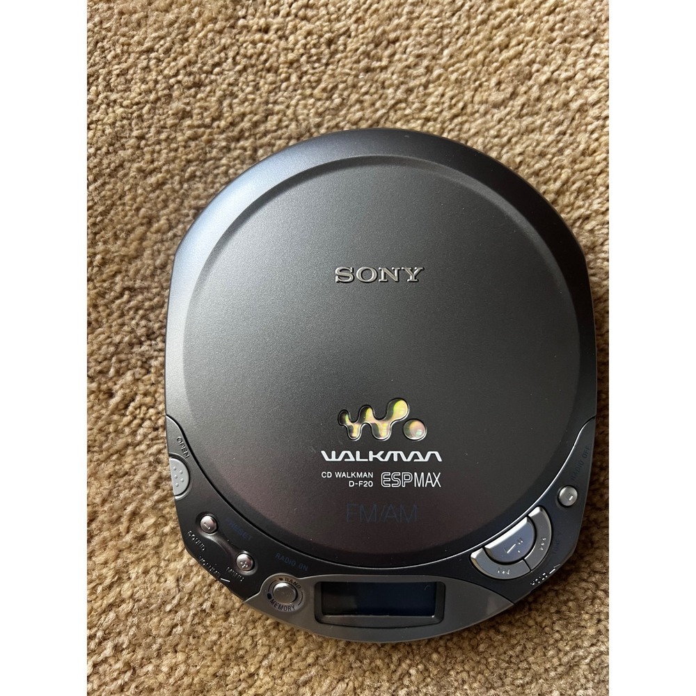 Sony Walkman D-F20 Portable CD Player FM AM Digital Radio ESPMAX Metallic Grey - Picture 2 of 5